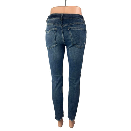 DL1961 Florence Ankle Mid Rise Intasculpt Skinny Blue Womens Denim Jeans Size 27