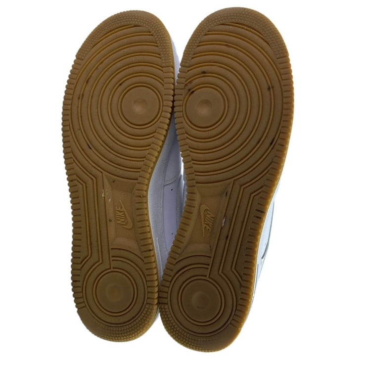 Nike Air Force 1 Men's White Leather Low Top Lace Up Athletic Sneakers Shoes 13