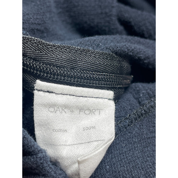 Oak + Fort Women's Black High Waisted Cargo Wide Leg Baggy Crop Trousers Pants S