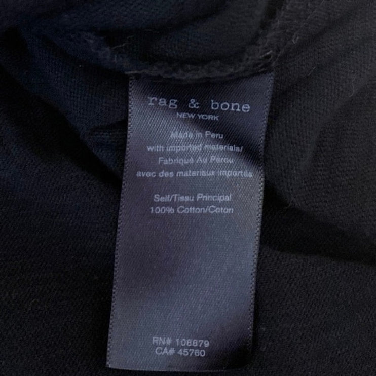Rag & Bone Men's Black Logo Graphic Crew Short Sleeve T Shirt Tee Top Size S