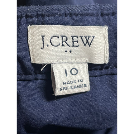 J.Crew Womens Blue Mid Rise Minimalist Midi Office Straight Pencil Skirt Size 10