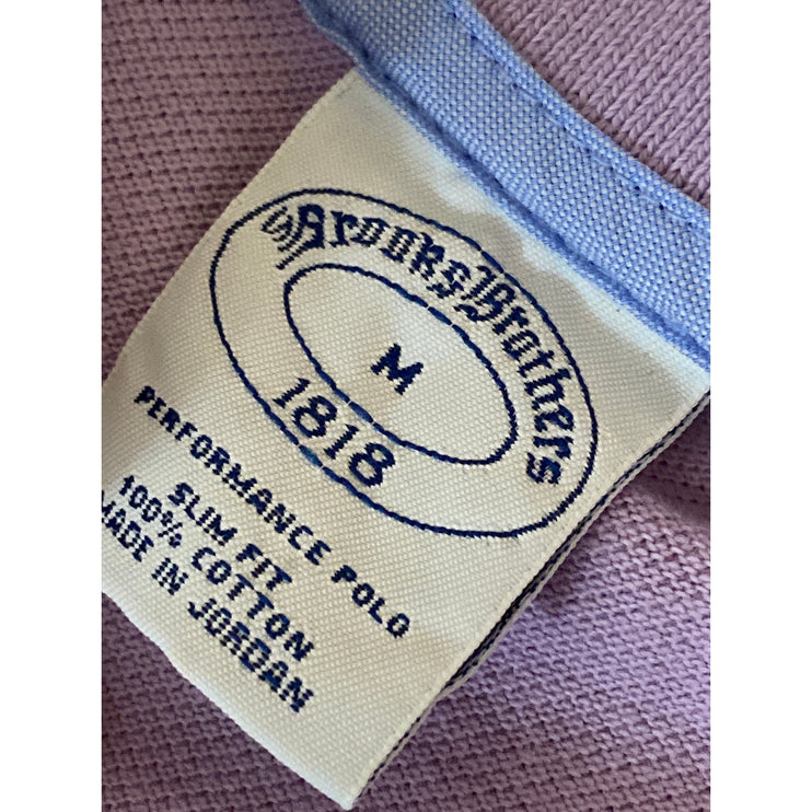 Brooks Brothers Mens Purple Cotton Short Sleeve Performance Polo Shirt Top Sz M