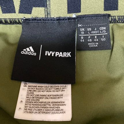 Adidas Ivy Park Peloton Women's Olive Green High Waisted Cycling Biker Shorts L