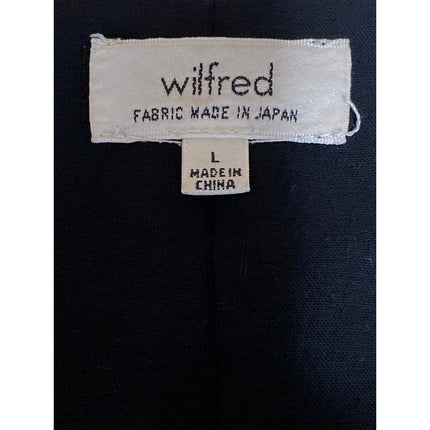 Aritzia Wilfred Dauphine Women's Black Deep V Neck Sleeveless Crop Tank Top Sz L