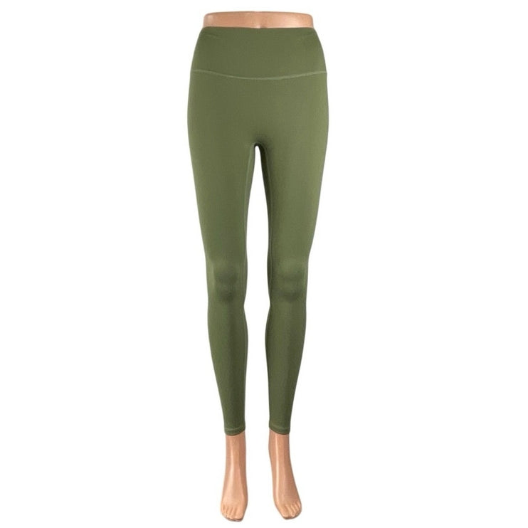 CSB Women's Green High Rise Yoga Gym Workout Athletic Activewear Legging Pants M