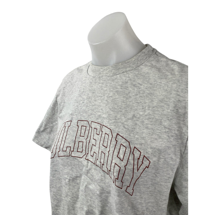 Aime Leon Dore Women's Gray Heather Mulberry Boxy Cropped T Shirt Tee Top Size M