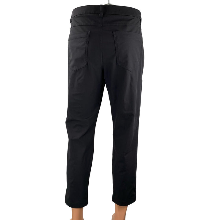 Lululemon Men's Black Mid Rise Straight Leg Casual Chino Trousers Pants Size 34