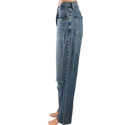 Abercrombie & Fitch 90s Straight Distressed Ultra High Rise Denim Jeans Pants 32