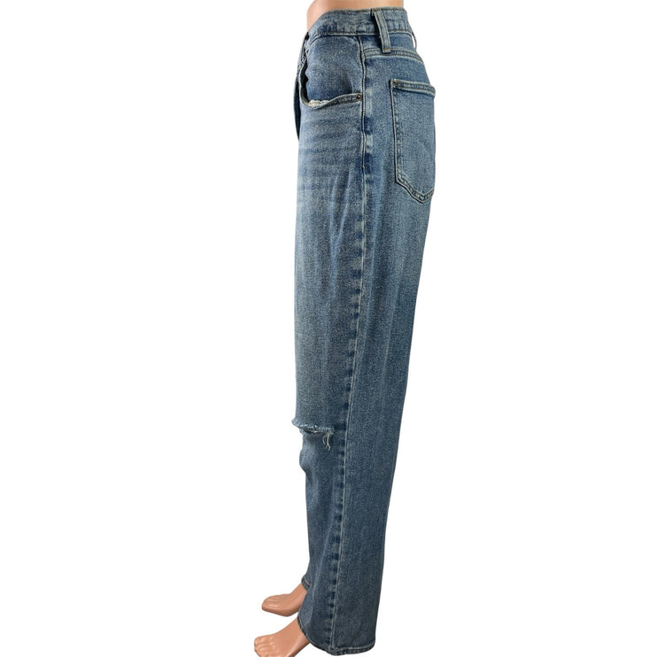 Abercrombie & Fitch 90s Straight Distressed Ultra High Rise Denim Jeans Pants 32