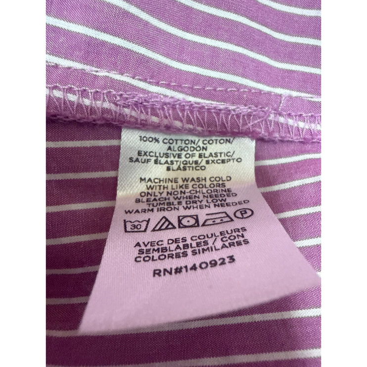 NEW Ann Taylor LOFT Purple Striped Y2k Sleeveless Fit & Flare Midi Dress Size MP