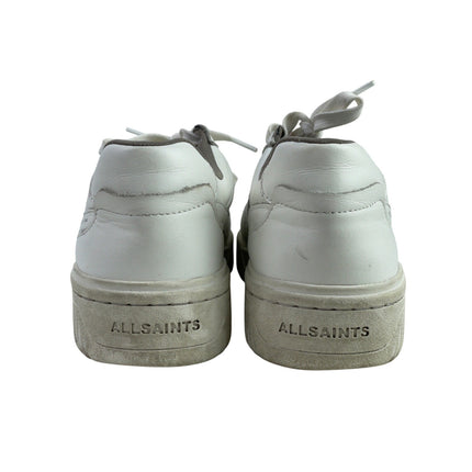 AllSaints Vix Women's White Leather Lace Up Low Top Casual Sneakers Shoes Size 7