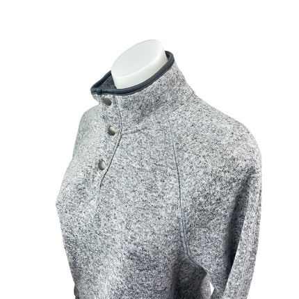 Sonoma Women's Gray Heather Henley Turtleneck Long Sleeve Sweater Top Size S