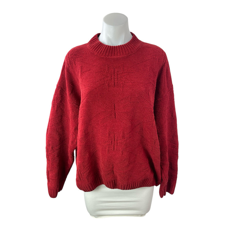 Weatherproof Vintage Women's Red Long Sleeve Mock Neck Knit Sweater Top Size XXL