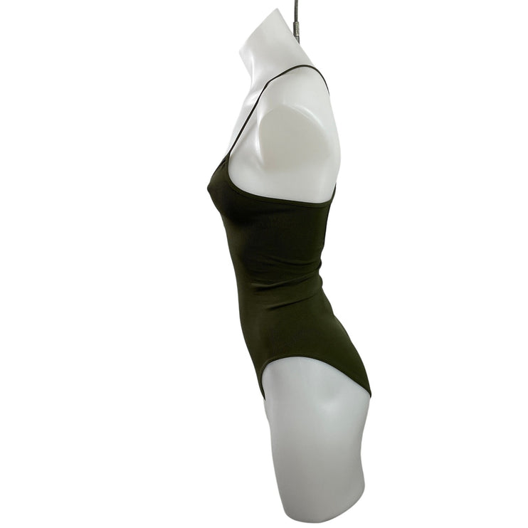 NEW Free People FP Movement Green Sleeveless Strappy One Piece Swimsuit Sz XS/S