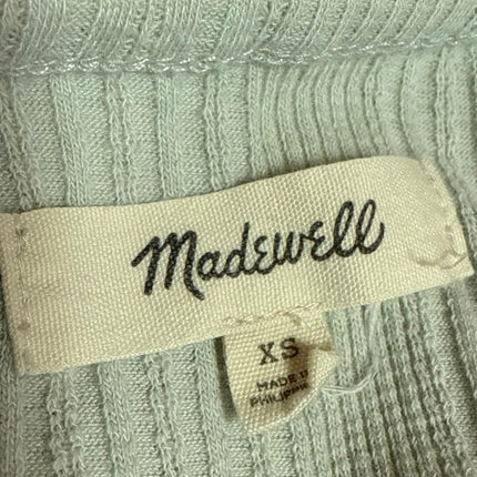 Madewell Women's Green Rib Knit Sleeveless Cami Camisole Crop Tank Top Size XS