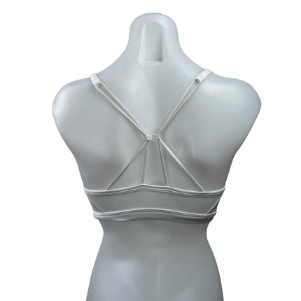 Gymshark Ruched Strappy Pink White Workout Active Sports Bra Crop Tank Top Sz S
