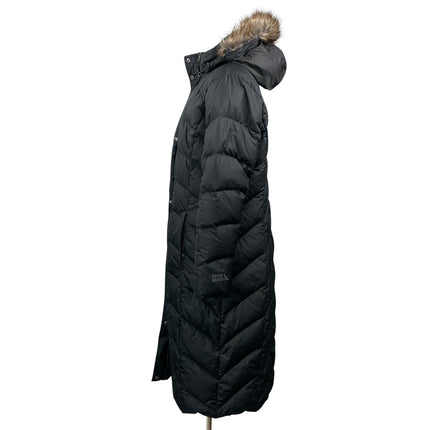 Eddie Bauer Women's Black Quilted Hooded Lodge Down Duffle Parka Coat Jacket XL