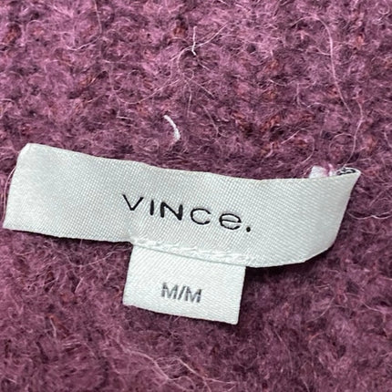 Vince Women's Purple Wool Alpaca Knit Long Sleeve High Neck Sweater Top Size M