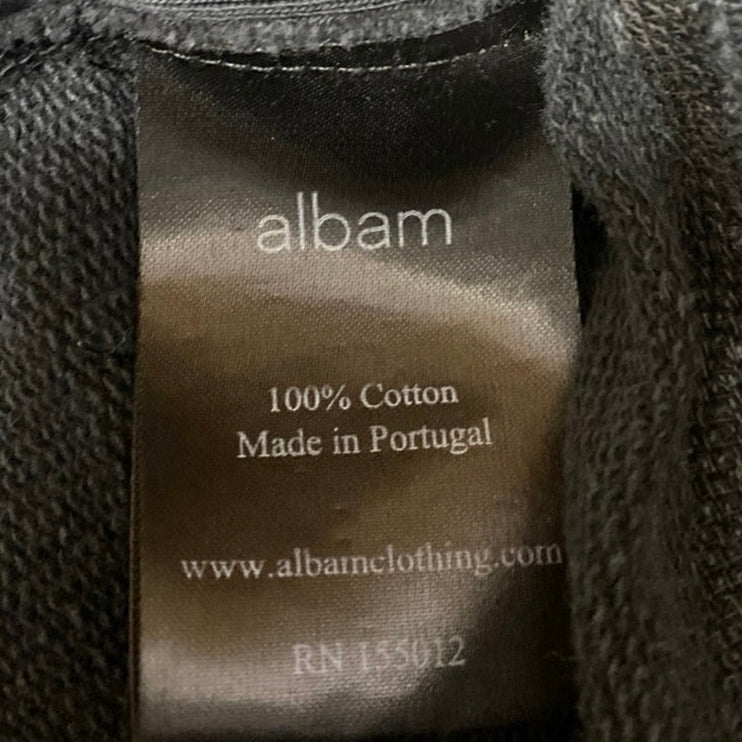 Albam Women's Black Cotton Long Sleeve Crew Neck Sweatshirt Sweater Top Size L