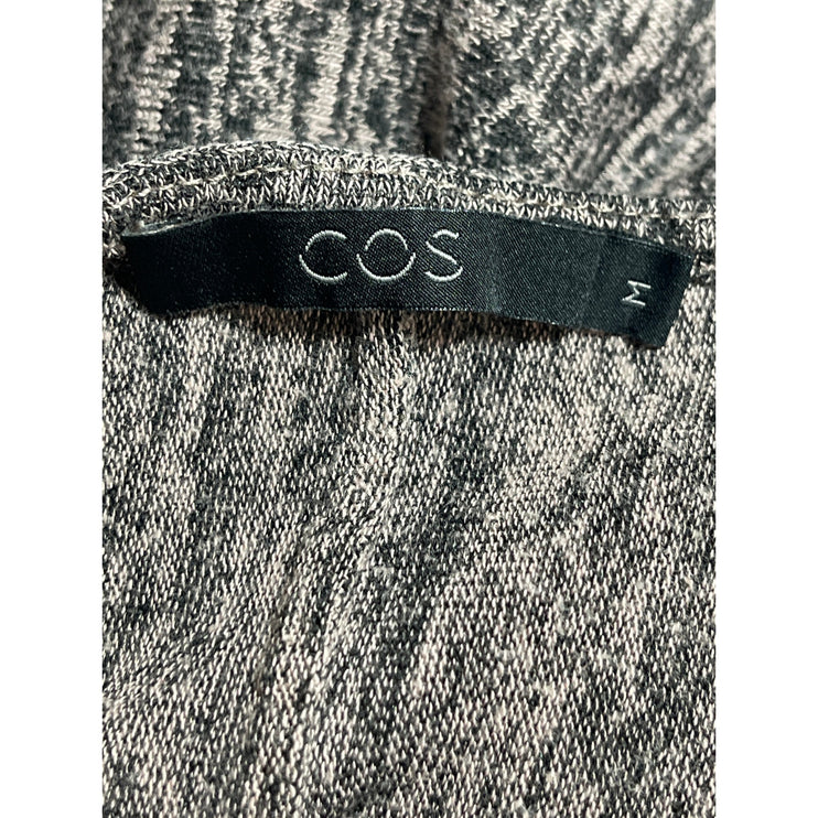 COS Women's Gray Long Sleeve Boat Neck Knit Pullover T Shirt Blouse Top Size M