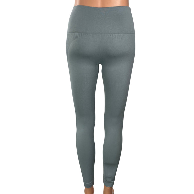 SET Active Women's Gray High Waisted Yoga Activewear Athletic Leggings Pants S