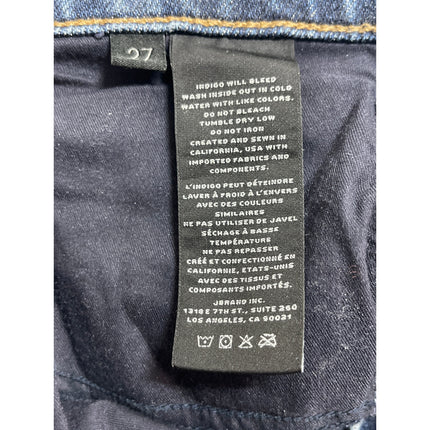 J. Brand Women's Blue Raw Frayed Hem High Rise Straight Denim Jeans Pants Sz 27