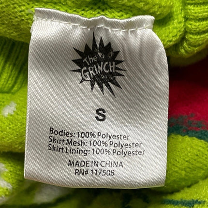 The Grinch Dr. Seuss Toddler Girls Stripe Graphic Hooded Mini Tutu Flare Dress S