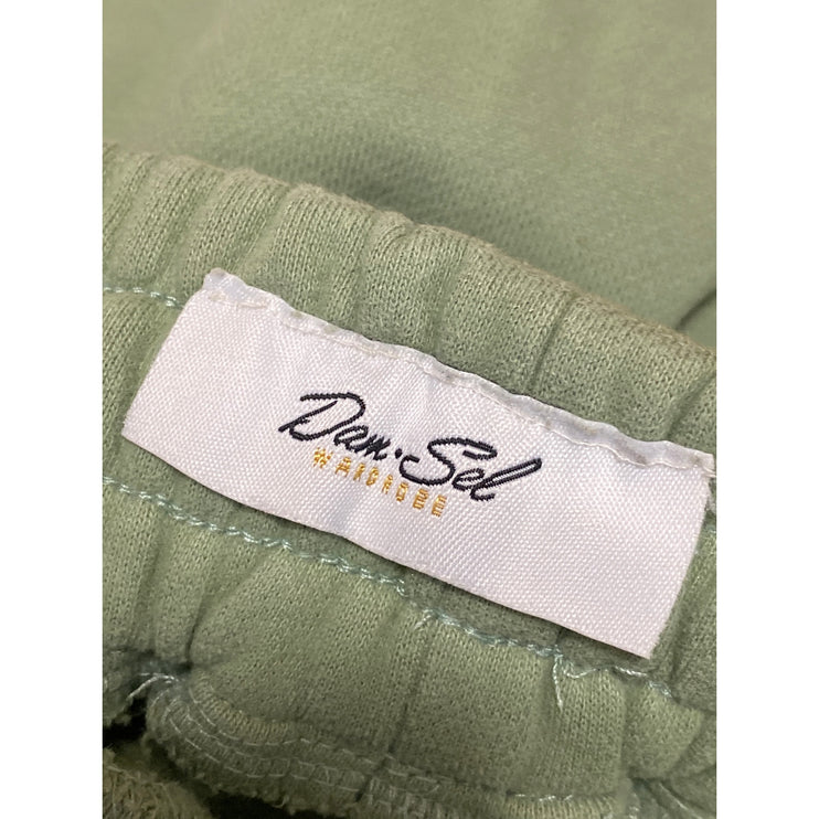 Dam Sel Women's Green Drawstring High Rise Athletic Jogger Sweat Pants Size S