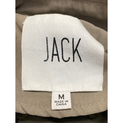 Jack Women's Tan Long Sleeve Double Breasted Longline Trench Coat Jacket Size M