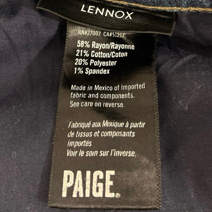 Paige Lennox Men's Blue Mid Rise Medium Wash Slim Straight Denim Jeans Size 31
