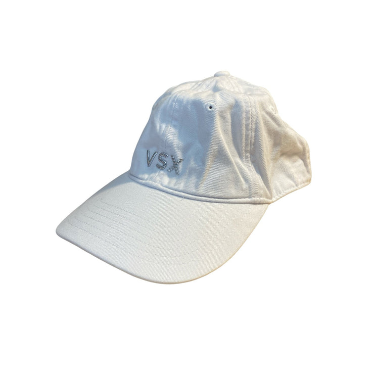 Victoria's Secret VSX White Metallic Logo Adjustable Baseball Cap Hat One Size
