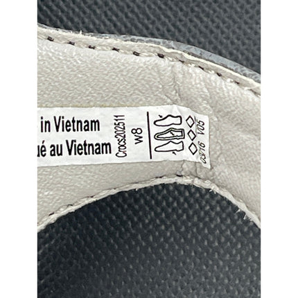 Crocs Leigh II Women's Beige Round Open Toe Ankle Strap Wedge Sandals Size 8