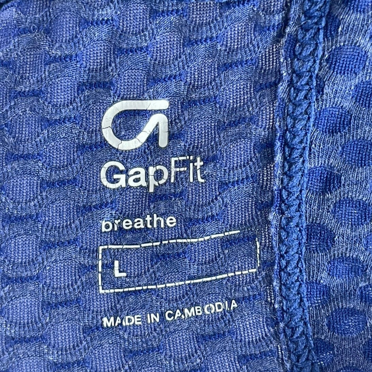 Gap Fit Women's Blue Sleeveless Split Back Racerback Activewear Tank Top Size M