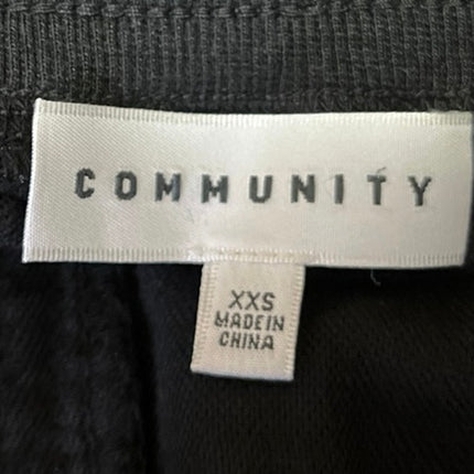 Aritzia Community Cebu Black Pull On Tapered Cargo Jogger Sweat Pants Size XXS