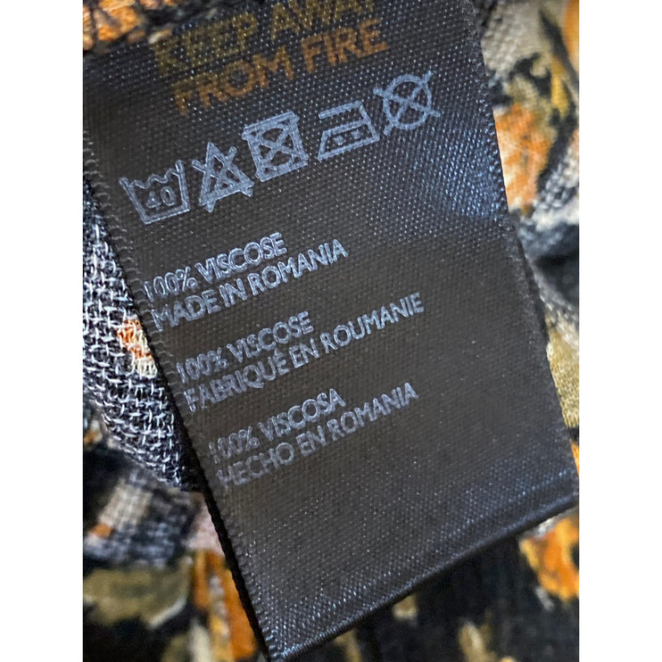 Urban Outfitters Multicolor Floral High Waist Palazzo Wide Leg Trousers Pants S