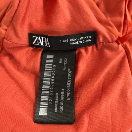 Zara Coral Sleeveless Halter Cutout Bandeau Ornament One Piece Swimsuit Size S