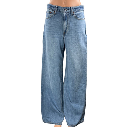 Abercrombie & Fitch The Wide Leg High Rise Women's Blue Denim Jeans Size 27/4
