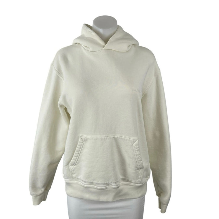 Madhappy Cream Long Sleeve Athletic Activewear Hoodie Sweater Sweatshirt Top S