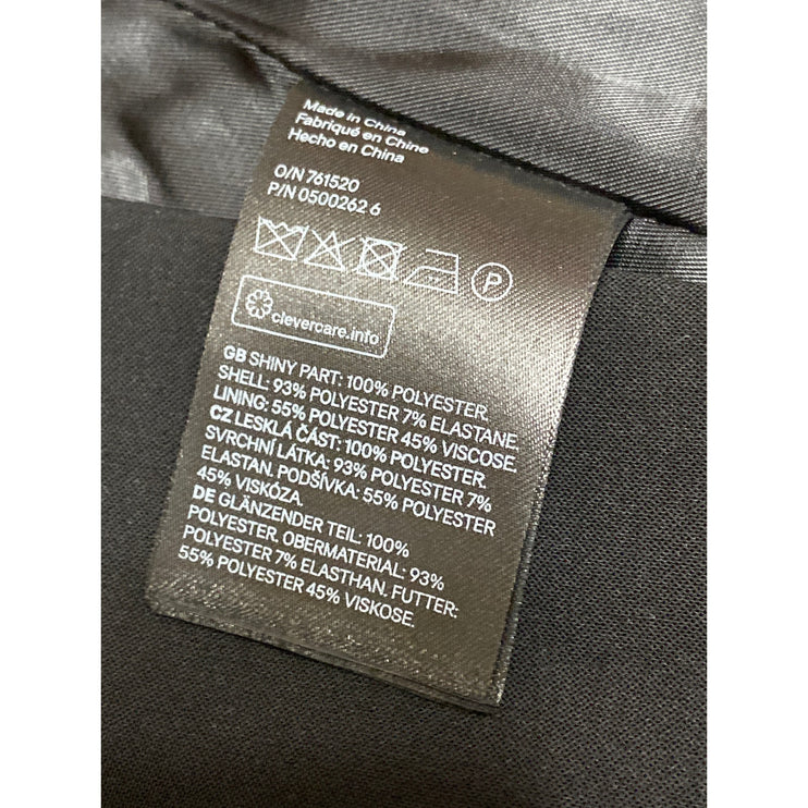 H&M Women's Black Long Sleeve Shawl Collar Pocket Blazer Coat Jacket Size 4