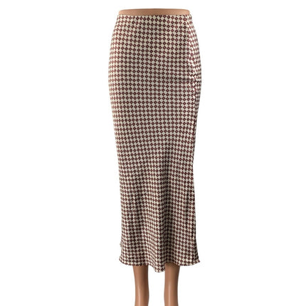 NEW Abercrombie & Fitch Brown High Waisted Flare Pencil Midi Slip Skirt Size XS