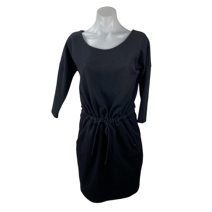 Aritzia The Group Babaton Black 100% Wool Long Sleeve Mini Blouson Dress Size M