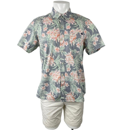Chubbies Resort Wear Friday Tropical Collared Short Sleeve Button Up Shirt Top M