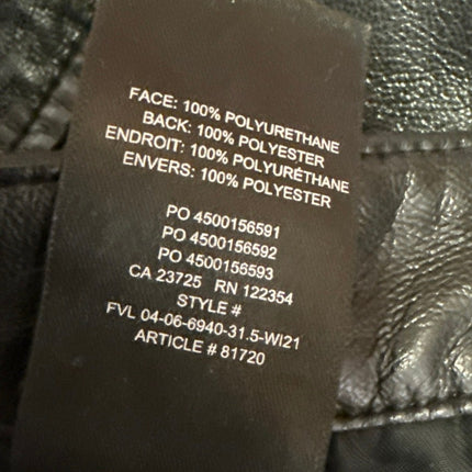 Aritzia Wilfred Black Faux Vegan Leather High Waist Straight Trousers Pants Sz 2