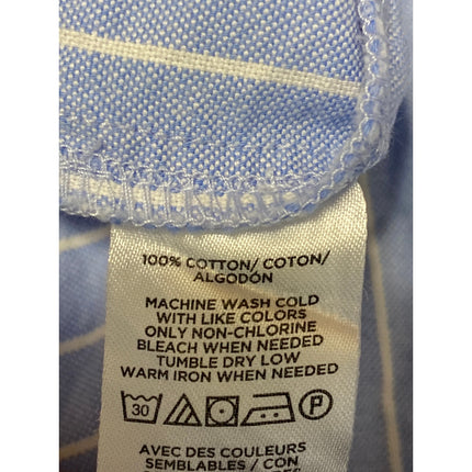 Ann Taylor Weekend Blue Striped Short Sleeve Half Button Front Shirt Top Size XS