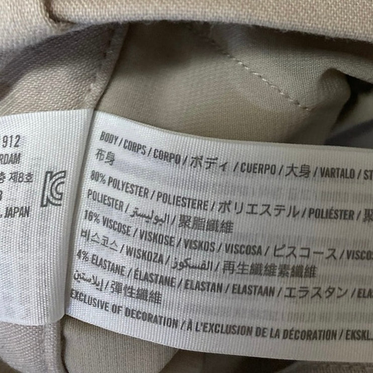 Abercrombie & Fitch Cream White High Rise Flared Bootcut Trousers Dress Pants 31