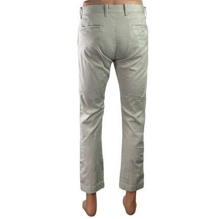 J.Crew Flex Men's Gray Slim Fit Mid Rise Chino Khaki Trousers Pants Size 30x32