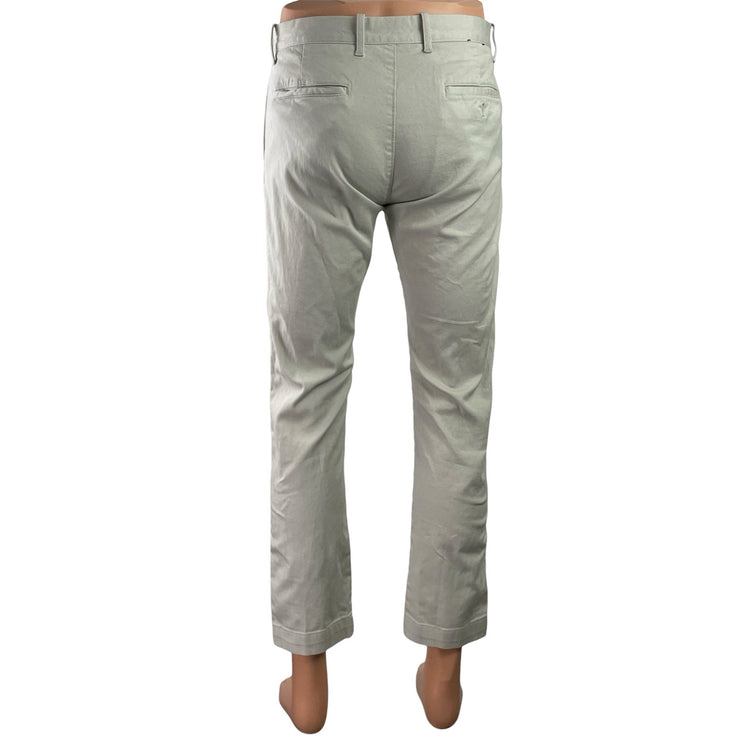 J.Crew Flex Men's Gray Slim Fit Mid Rise Chino Khaki Trousers Pants Size 30x32