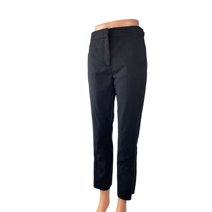 Zara Womens Black High Rise Slim Fit Office Tapered Trousers Dress Pants Size M