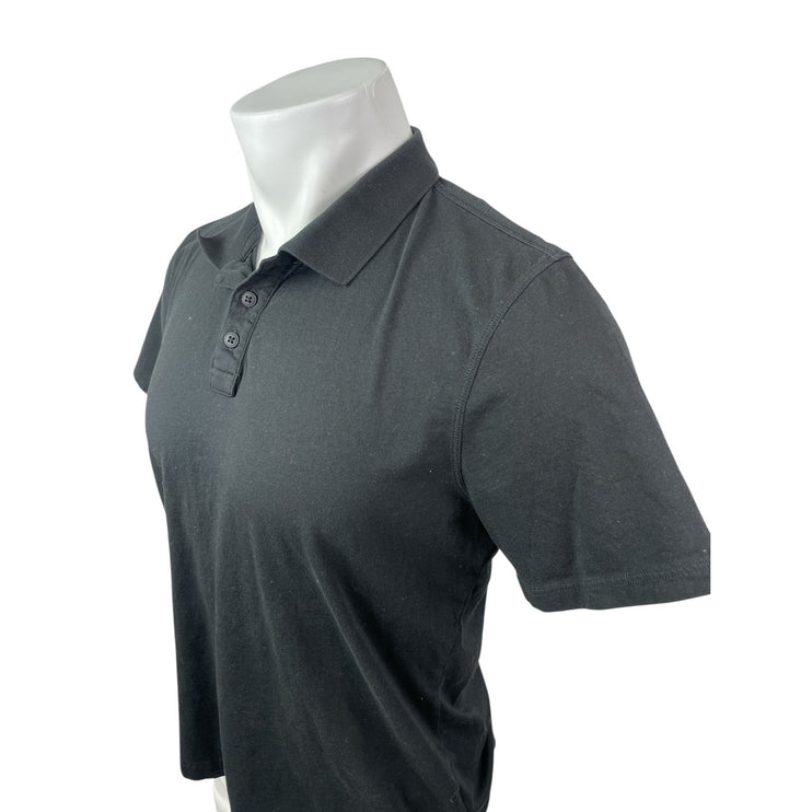 ATM Men's Black Collared Short Sleeve Dri-Fit Classic Jersey Golf Polo Shirt M