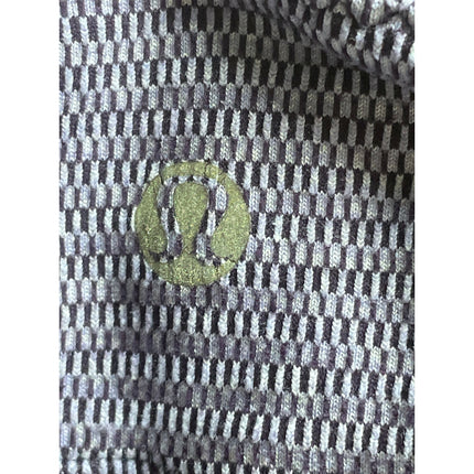 Lululemon Base Runner Purple Striped Athletic Long Sleeve T Shirt Tee Top 4/6